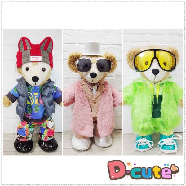 画像6: 【予約受付中】 ダッフィー 衣装 Sサイズ (身長43cm) Number 風 ピンクコート コスチューム 服 Ni00 (6)