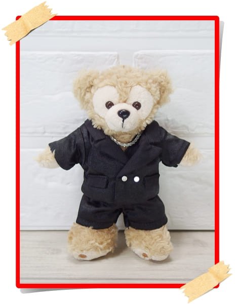 画像1: 【予約受付中】 ダッフィー 衣装 ぬいばサイズ (身長14cm) Number 風 LIVE 黒ジャケット コスチューム 服 Ni23 (1)