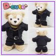 画像3: 【予約受付中】ダッフィー 衣装 ぬいばサイズ (身長14cm) Number 風 LIVE 黒ジャケット コスチューム 服 Ni25 (3)
