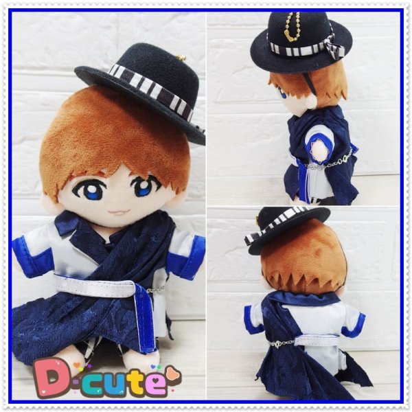 画像4: Hey15thぬいぐるみ サイズ コスチューム 服 縦じまメンカラ 衣装 青担当 hdn767 (4)