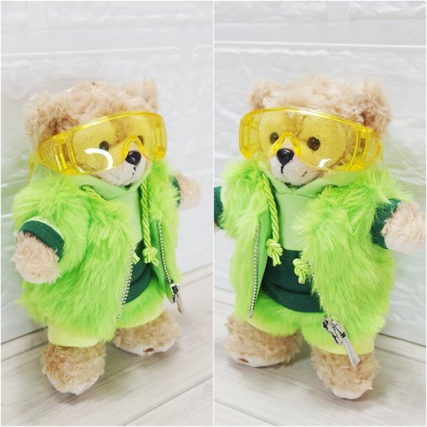 画像2: 【予約受付中】ダッフィー 衣装 Sサイズ (43cm) Number 紅白風 コスチューム 服 Ni49 (2)