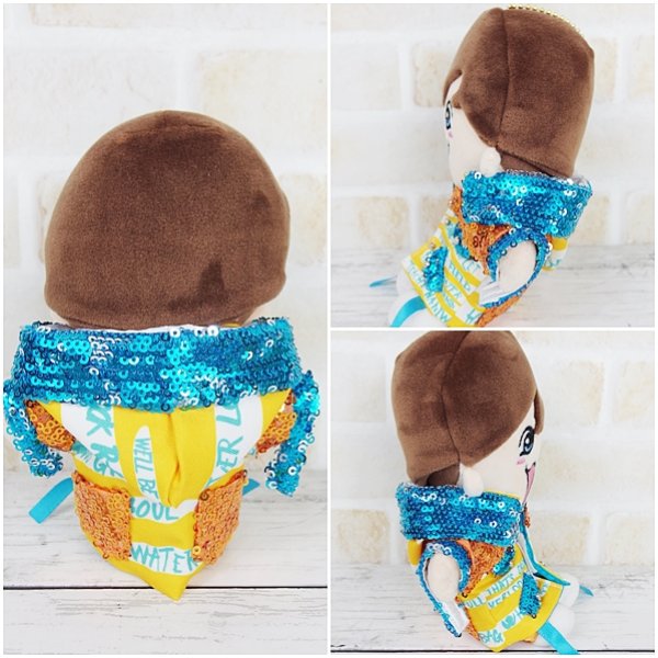 画像4: 【予約受付中】ちびぬい 衣装 コスチューム 服 na156 soda pop オレンジ衣装 青担当 (4)