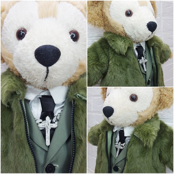 画像3: 【予約受付中】ダッフィー 衣装 Sサイズ (43cm) Number 紅白風 コスチューム 服 Ni50 (3)