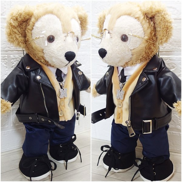 画像2: 【予約受付中】ダッフィー 衣装 Sサイズ (43cm) Number 紅白風 コスチューム 服 Ni51 (2)