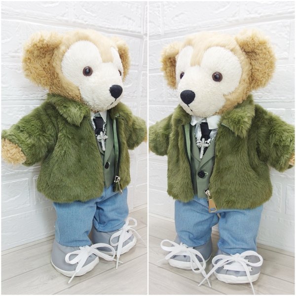 画像2: 【予約受付中】ダッフィー 衣装 Sサイズ (43cm) Number 紅白風 コスチューム 服 Ni50 (2)