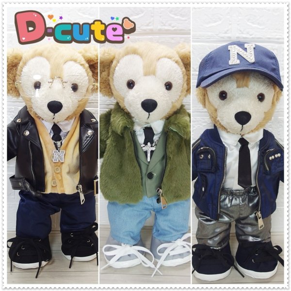 画像4: 【予約受付中】ダッフィー 衣装 Sサイズ (身長43cm) Number 風 紺色 コスチューム 服 Ni52 (4)