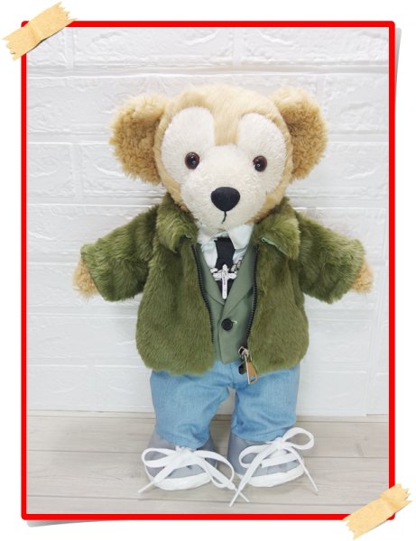 画像1: ダッフィー 衣装 Sサイズ (43cm) Number 紅白風 コスチューム 服 Ni50 (1)