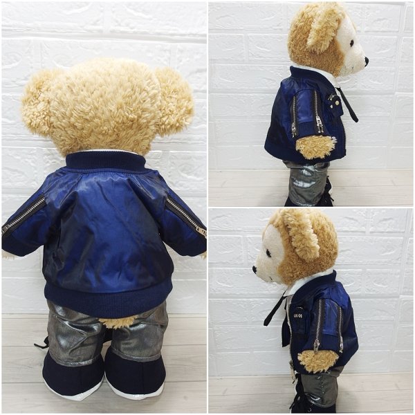 画像2: 【予約受付中】ダッフィー 衣装 Sサイズ (身長43cm) Number 風 紺色 コスチューム 服 Ni52 (2)