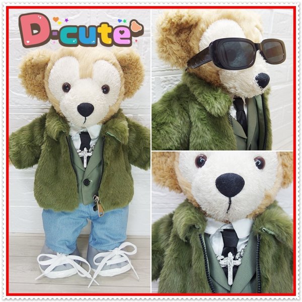 画像5: 【予約受付中】ダッフィー 衣装 Sサイズ (43cm) Number 紅白風 コスチューム 服 Ni50 (5)