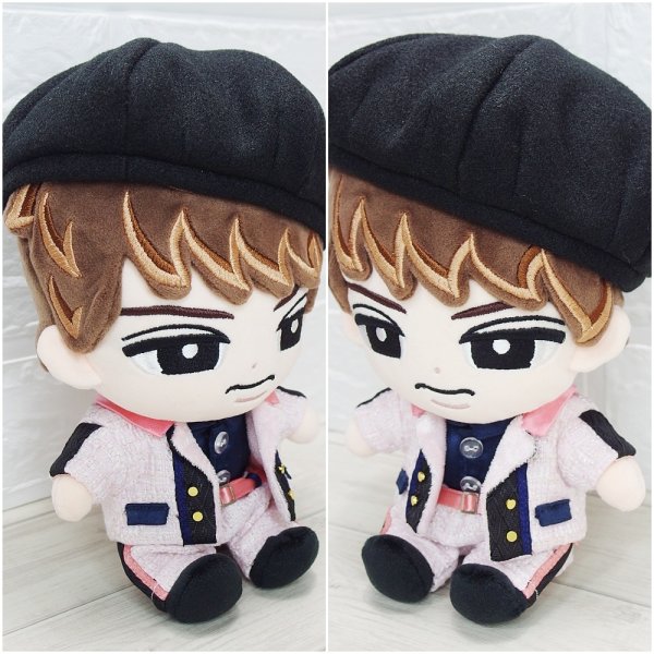 画像2: 【予約受付中】 すのチル BIGぬいぐるみ コスチューム ピンクツイード 衣装 オレンジ担当 sb205 (2)