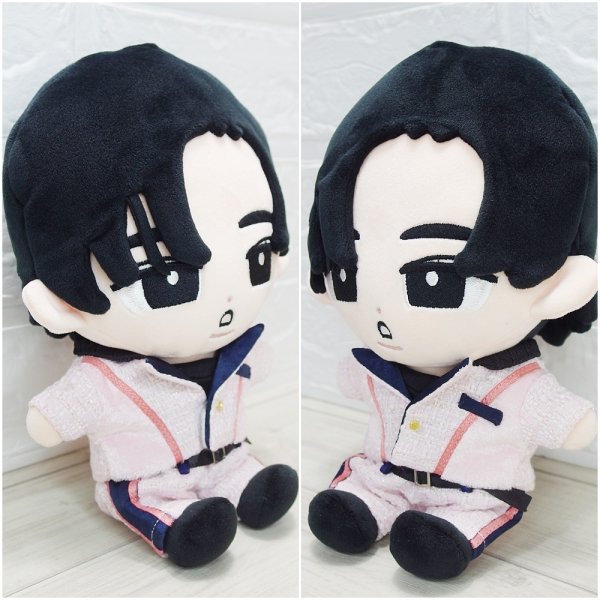 画像2: 【予約受付中】 すのチル BIGぬいぐるみ コスチューム ピンクツイード 衣装 黒担当 sb209 (2)