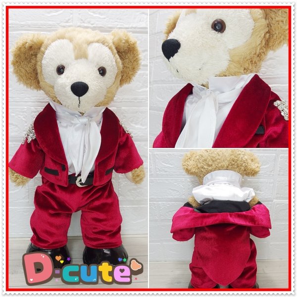 画像5: 【予約受付中】ダッフィー Sサイズ 赤ベロア 服 コスチューム 衣装 影 IM01 (5)