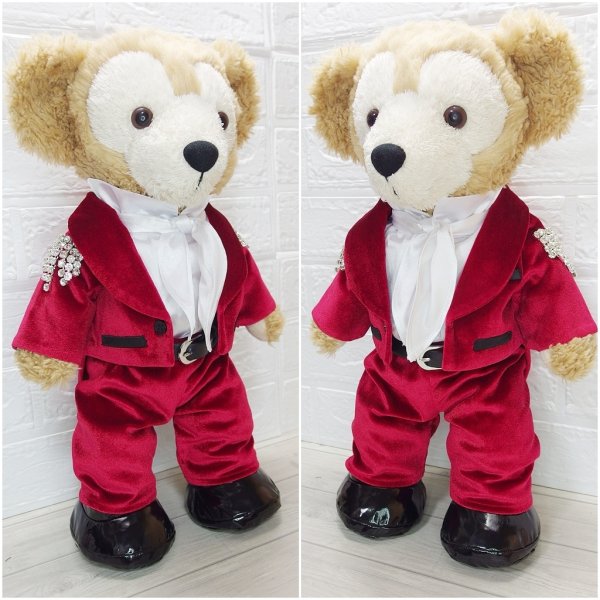 画像2: 【予約受付中】ダッフィー Sサイズ 赤ベロア 服 コスチューム 衣装 影 IM01 (2)