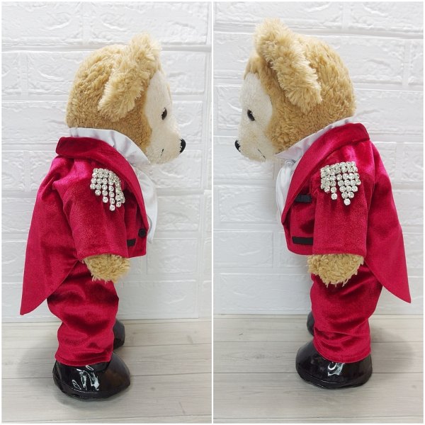 画像3: 【予約受付中】ダッフィー Sサイズ 赤ベロア 服 コスチューム 衣装 影 IM01 (3)