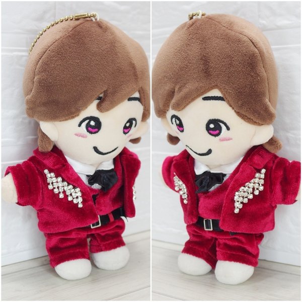 画像2: 【予約受付中】ちびぬいサイズ 赤ベロア 服 コスチューム 衣装 佐 IM22 (2)