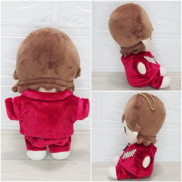 画像3: 【予約受付中】ちびぬいサイズ 赤ベロア 服 コスチューム 衣装 佐 IM22 (3)