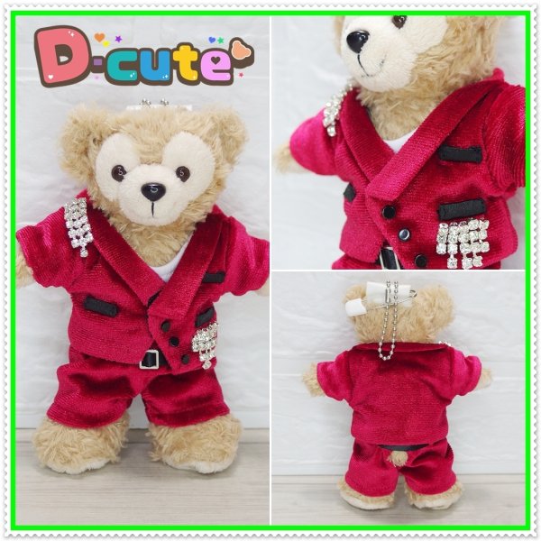 画像6: 【予約受付中】ダッフィー ぬいばサイズ 赤ベロア 服 コスチューム 衣装 基 IM15 (6)