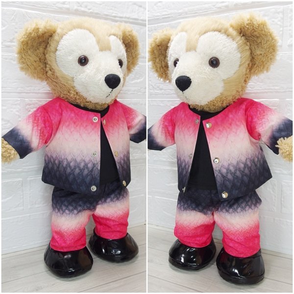 画像2: 【予約受付中】ダッフィー Sサイズ 黒ピンク 衣装 コスチューム 服 全員共通  IM00 (2)