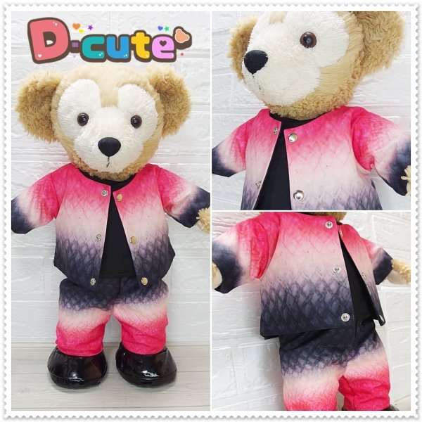 画像4: 【予約受付中】ダッフィー Sサイズ 黒ピンク 衣装 コスチューム 服 全員共通  IM00 (4)