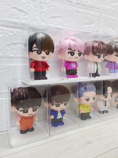 画像6: 3個セット ソフビ 観賞用 ケース 白台座 acp04 (6)