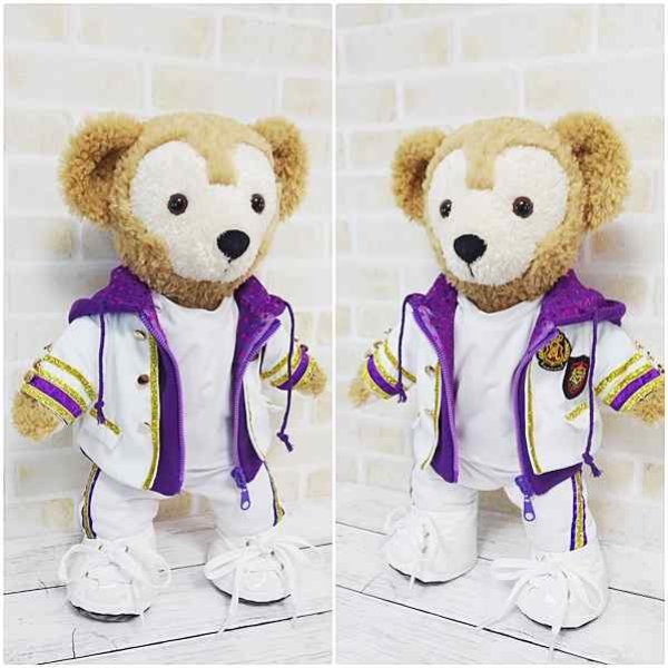 画像2: 【予約受付中】 ダッフィー 衣装 Sサイズ (身長43cm) Lil 風コスチューム 服 L00 紫 (2)