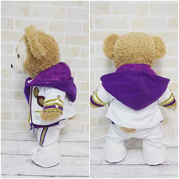 画像3: 【予約受付中】 ダッフィー 衣装 Sサイズ (身長43cm) Lil 風コスチューム 服 L00 紫 (3)