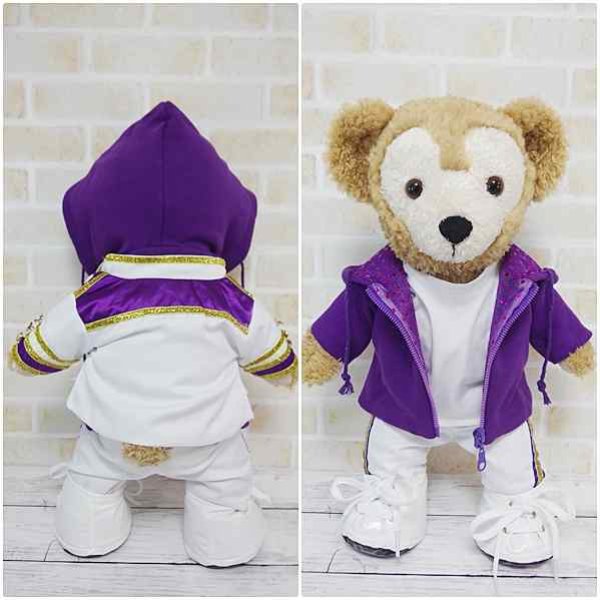 画像4: 【予約受付中】 ダッフィー 衣装 Sサイズ (身長43cm) Lil 風コスチューム 服 L00 紫 (4)