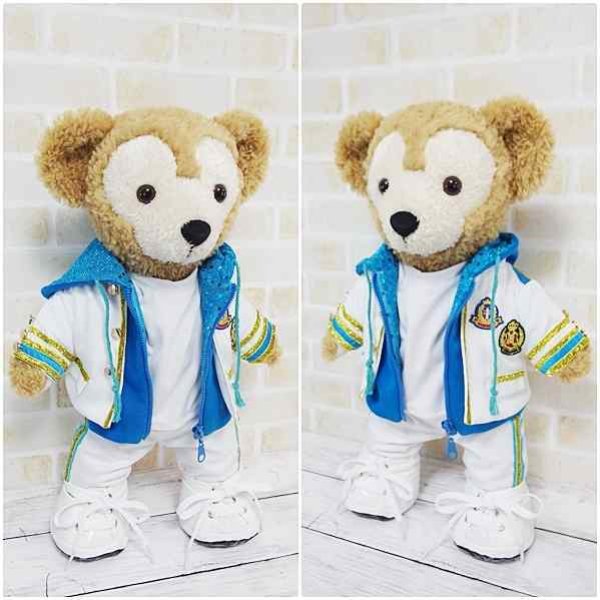 画像2: 【予約受付中】  ダッフィー 衣装 Sサイズ (身長43cm) Lil 風コスチューム 服 L04 青 (2)