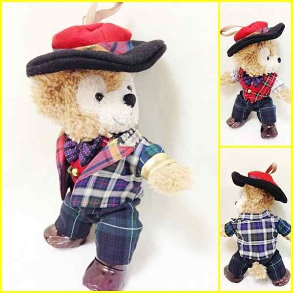 画像2: 【予約受付中】 ダッフィー＆ジェラトーニ 衣装 ポーチサイズ (身長28cm) 1992* チェック コスチューム 服 N a09 (2)