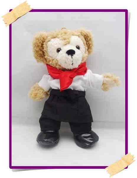 画像1: 【予約受付中】 ダッフィー 衣装 Sサイズ (身長43cm)  Love ギター コスチューム 服 【予約受付中】 ダッフィー＆ジェラトーニ 衣装 ポーチサイズ (身長28cm) ショコラティエ パティシエ コスチューム 服 a116 M (1)