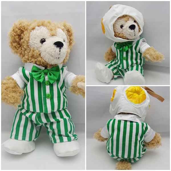 画像3: 【予約受付中】 ダッフィー＆ジェラトーニ 衣装 ポーチサイズ (身長28cm) 変身シリーズ ポップコーン コスチューム 服 緑 a141 (3)