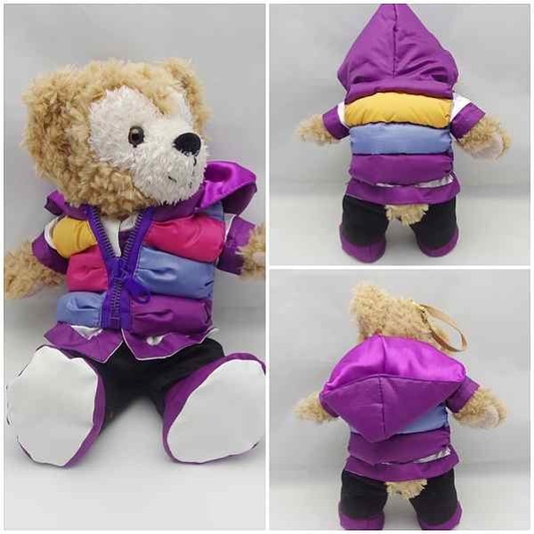 画像3: 【予約受付中】 ダッフィー＆ジェラトーニ 衣装 ポーチサイズ (身長28cm) popcorn ダウンジャケット コスチューム 服 紫色 S a151 (3)