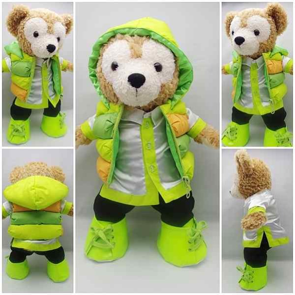 画像3: 【予約受付中】 ダッフィー 衣装 Sサイズ (身長43cm) popcorn ダウンジャケット コスチューム 服 緑 M a155 (3)