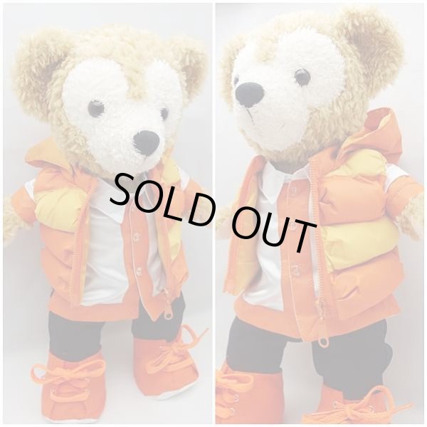 画像2: 【予約受付中】 ダッフィー 衣装 Sサイズ (身長43cm) popcorn ダウンジャケット コスチューム 服 オレンジ O a159 (2)