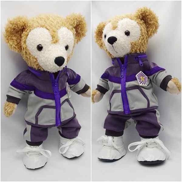 画像2: 【予約受付中】 ダッフィー 衣装 Sサイズ (身長43cm) 2014年 学校 ジャージ コスチューム 服 紫 a175 M (2)