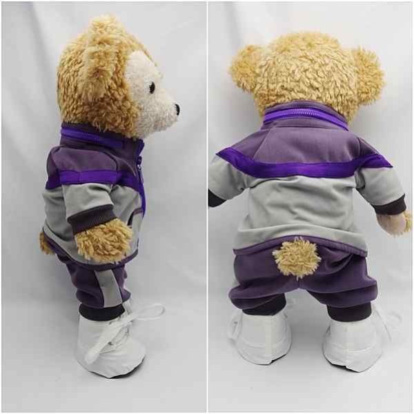 画像3: 【予約受付中】 ダッフィー 衣装 Sサイズ (身長43cm) 2014年 学校 ジャージ コスチューム 服 紫 a175 M (3)