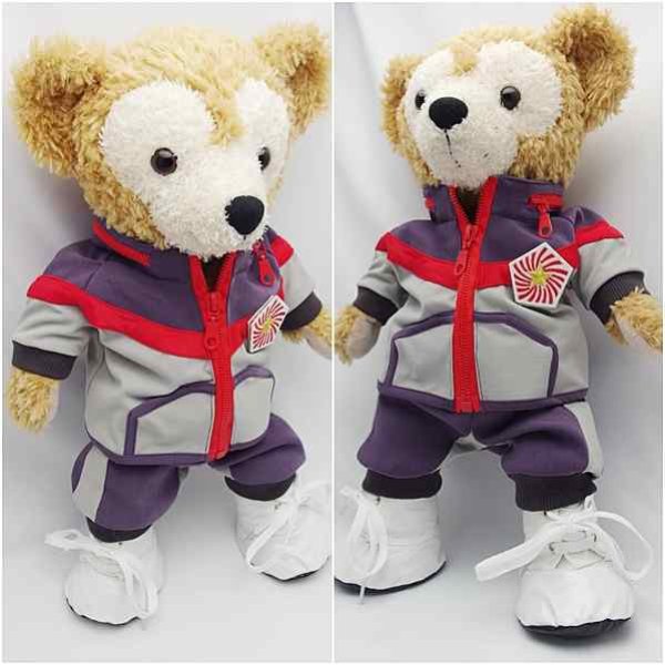 画像2: 【予約受付中】 ダッフィー 衣装 Sサイズ (身長43cm) 2014年 学校 ジャージ コスチューム 服 赤 a178 S (2)