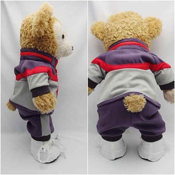 画像3: 【予約受付中】 ダッフィー 衣装 Sサイズ (身長43cm) 2014年 学校 ジャージ コスチューム 服 赤 a178 S (3)