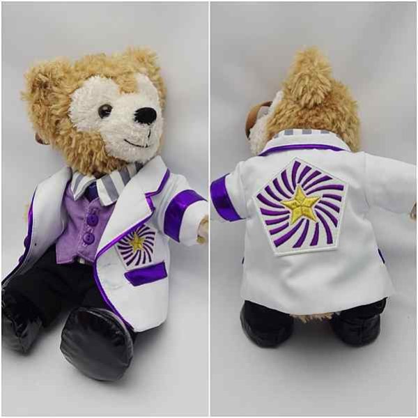 画像3: 【予約受付中】 ダッフィー＆ジェラトーニ 衣装 ポーチサイズ (身長28cm) 2013 白衣 コスチューム 服  紫 a180 (3)