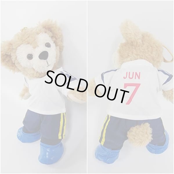 画像3: 【予約受付中】ダッフィー&ジェラトーニ 衣装 ポーチサイズ (身長28cm) サッカー ユニフォーム コスチューム 服  「白」「背番号7 JUN」 a190 (3)