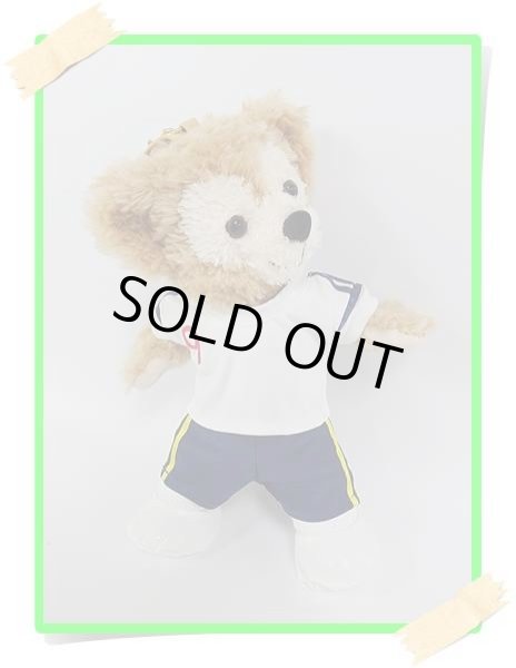 画像1: ダッフィー&ジェラトーニ 衣装 ポーチサイズ (身長28cm) サッカー ユニフォーム コスチューム 服  「白」「背番号9 MASAKI」 a191 (1)