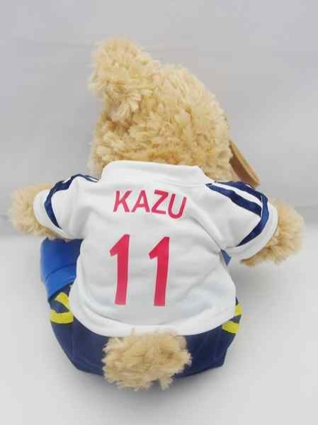 画像2: 【予約受付中】 ダッフィー＆ジェラトーニ 衣装 ポーチサイズ (身長28cm) サッカー ユニフォーム コスチューム 服  「白」「背番号11 KAZU」 a192 (2)