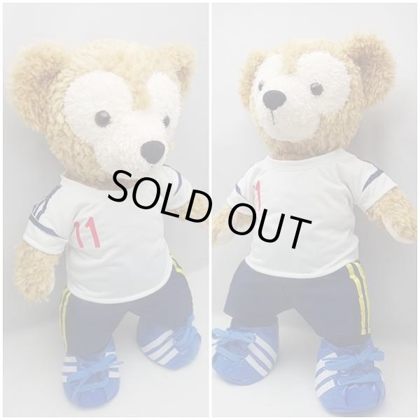 画像2: ダッフィー 衣装 Sサイズ (身長43cm) サッカー ユニフォーム コスチューム 服  「白」「背番号11 KAZU」 a197 (2)