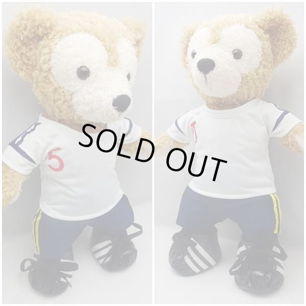 画像2: 【予約受付中】 ダッフィー 衣装 Sサイズ (身長43cm) サッカー ユニフォーム コスチューム 服  「白」「背番号5 SHO」 a198 (2)