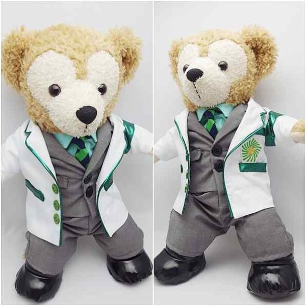 画像2: 【予約受付中】 ダッフィー 衣装 Sサイズ (身長43cm) ワクワク 白衣＆スーツ コスチューム 服 緑 A a236 (2)