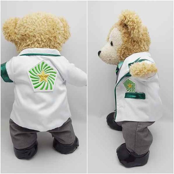 画像3: 【予約受付中】 ダッフィー 衣装 Sサイズ (身長43cm) ワクワク 白衣＆スーツ コスチューム 服 緑 A a236 (3)