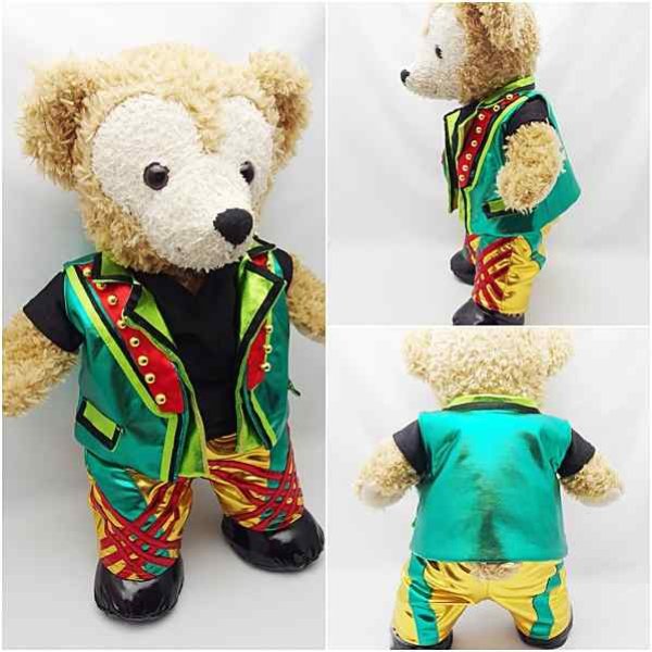 画像2: 【予約受付中】 ダッフィー 衣装 Sサイズ (身長43cm) japoコン コスチューム 服 緑  S a276 (2)