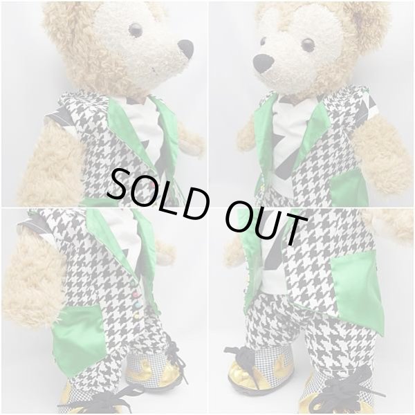 画像2: 【予約受付中】 ダッフィー 衣装 Sサイズ (身長43cm) japoコン コスチューム 服 千鳥柄 緑 A a296 (2)