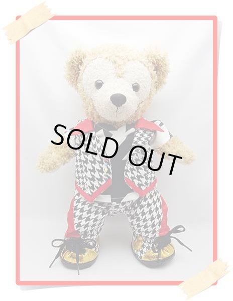 画像1: 【予約受付中】 ダッフィー 衣装 Sサイズ (身長43cm) japoコン コスチューム 服 千鳥柄 赤 S a298 (1)