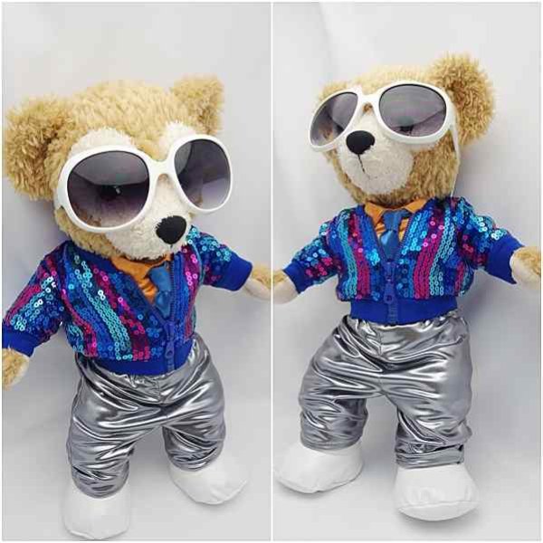 画像2: 【予約受付中】 ダッフィー 衣装 Sサイズ (身長43cm) 70年代 ディスコ コスチューム 服 M a35 (2)